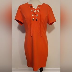 VINCE CAMUTO Women's Sheath Dress Coral Size 10